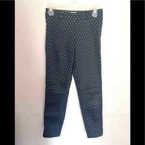 H&M navy blue print ankle pants size 4